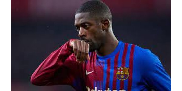 Dembélé sur le court sans maillot